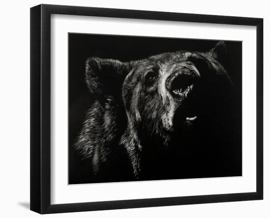 Scratchboard Critic-Julie Chapman-Framed Art Print