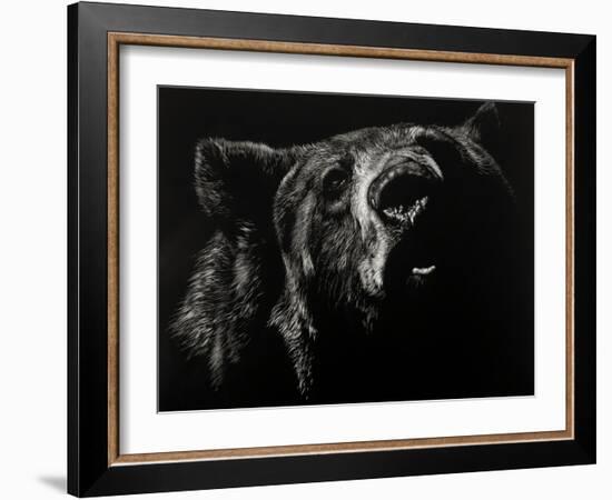 Scratchboard Critic-Julie Chapman-Framed Art Print