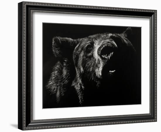 Scratchboard Critic-Julie Chapman-Framed Art Print