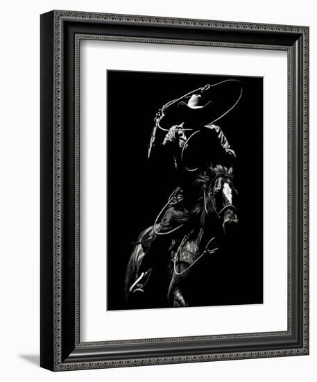 Scratchboard Rodeo VII-Julie Chapman-Framed Art Print