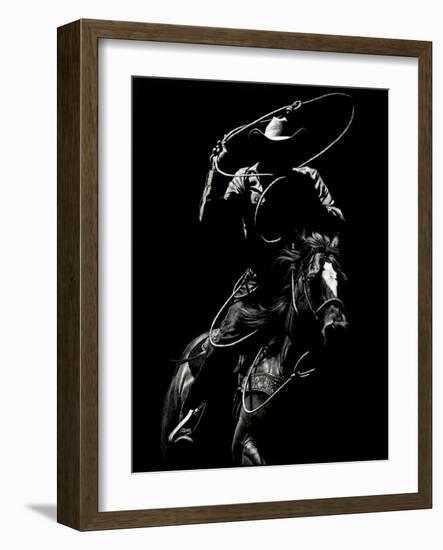 Scratchboard Rodeo VII-Julie Chapman-Framed Art Print