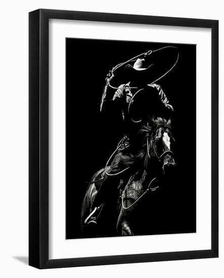 Scratchboard Rodeo VII-Julie Chapman-Framed Art Print