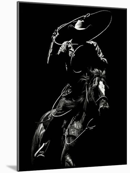 Scratchboard Rodeo VII-Julie Chapman-Mounted Art Print