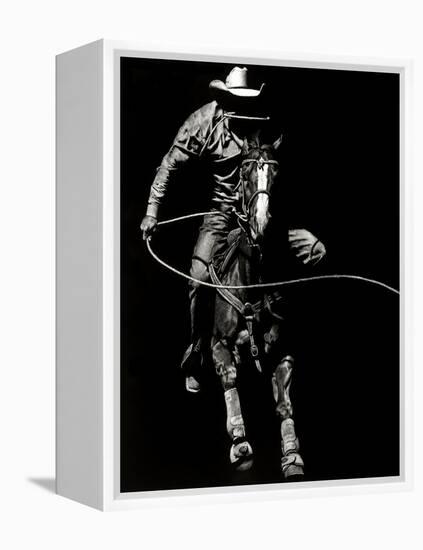 Scratchboard Rodeo VIII-Julie Chapman-Framed Stretched Canvas
