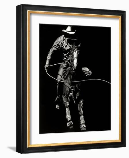 Scratchboard Rodeo VIII-Julie Chapman-Framed Art Print