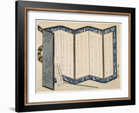 Screen and a Tiger, January 1866-Rogetsu Yoshimi-Framed Giclee Print