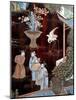 Screen Called 'Coromandel' with Scenes from Life in Forbidden Town of Peking: Dignitaries in Garden-null-Mounted Giclee Print