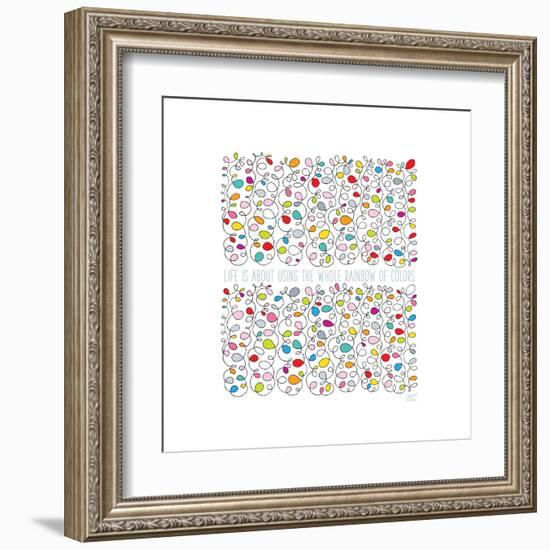 Scribbles - Life Is-Dominique Vari-Framed Art Print