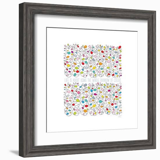 Scribbles - Life Is-Dominique Vari-Framed Art Print