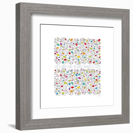 Scribbles - Life Is-Dominique Vari-Framed Art Print