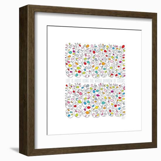 Scribbles - Life Is-Dominique Vari-Framed Art Print