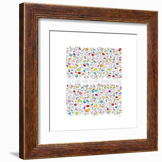 Scribbles - Life Is-Dominique Vari-Framed Art Print