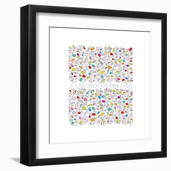 Scribbles - Life Is-Dominique Vari-Framed Art Print