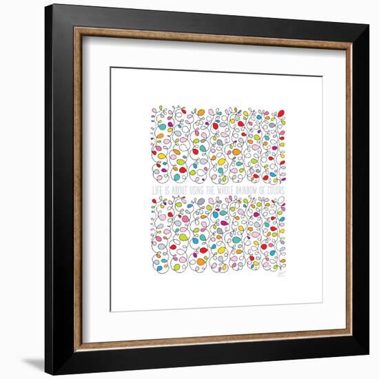 Scribbles - Life Is-Dominique Vari-Framed Art Print