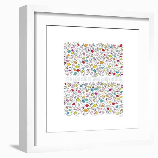 Scribbles - Life Is-Dominique Vari-Framed Art Print