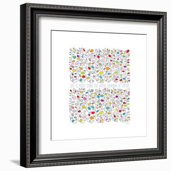 Scribbles - Life Is-Dominique Vari-Framed Art Print