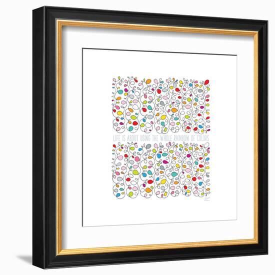 Scribbles - Life Is-Dominique Vari-Framed Art Print