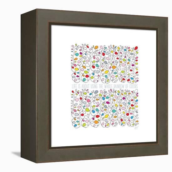 Scribbles - Life Is-Dominique Vari-Framed Stretched Canvas