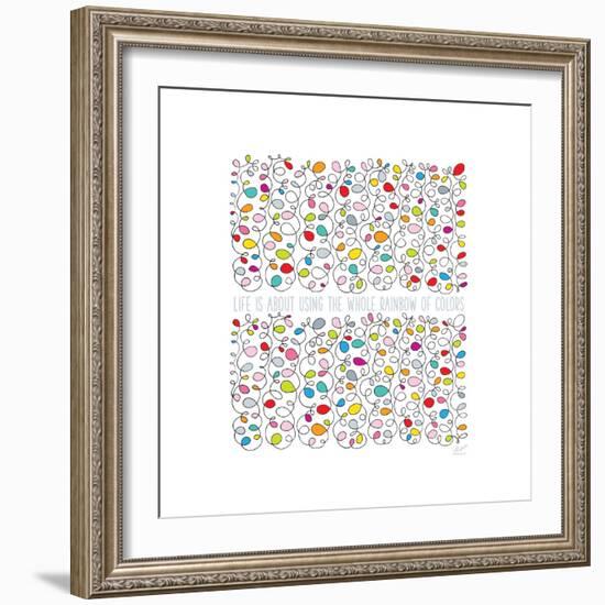 Scribbles - Life Is-Dominique Vari-Framed Art Print