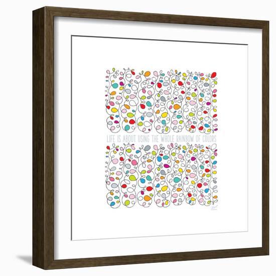 Scribbles - Life Is-Dominique Vari-Framed Art Print