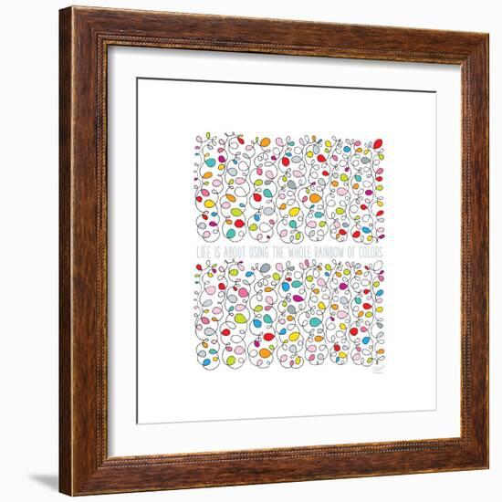 Scribbles - Life Is-Dominique Vari-Framed Art Print