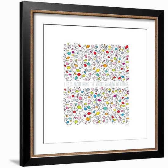 Scribbles - Life Is-Dominique Vari-Framed Art Print