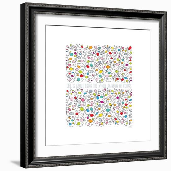 Scribbles - Life Is-Dominique Vari-Framed Art Print