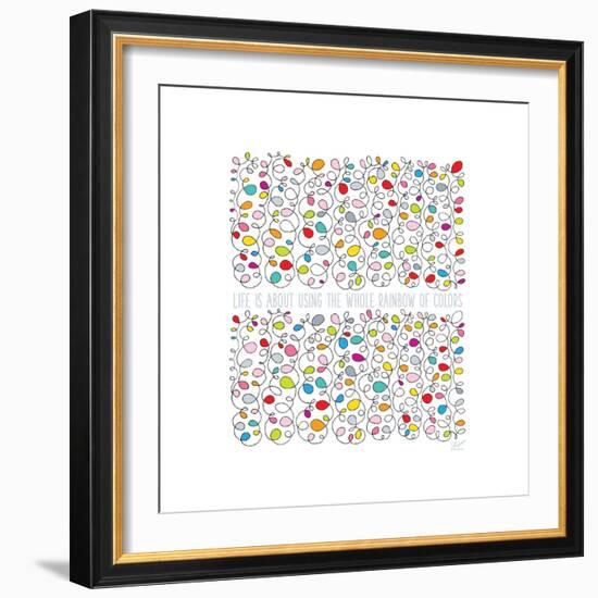 Scribbles - Life Is-Dominique Vari-Framed Art Print