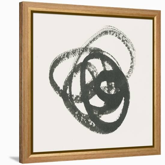 Scribbly Black III-Moira Hershey-Framed Stretched Canvas