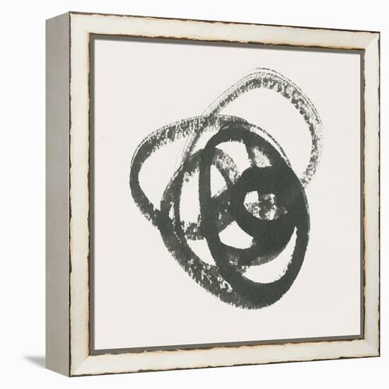 Scribbly Black III-Moira Hershey-Framed Stretched Canvas