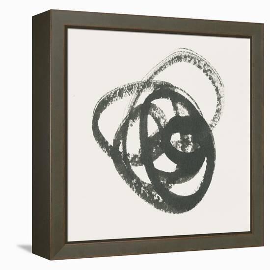 Scribbly Black III-Moira Hershey-Framed Stretched Canvas