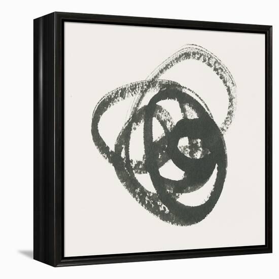 Scribbly Black III-Moira Hershey-Framed Stretched Canvas