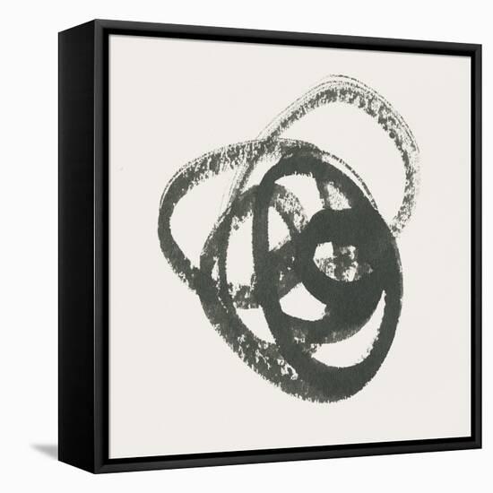 Scribbly Black III-Moira Hershey-Framed Stretched Canvas