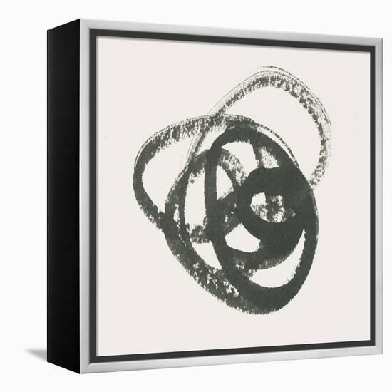 Scribbly Black III-Moira Hershey-Framed Stretched Canvas