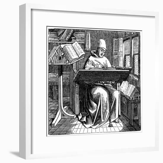 Scribe or Copyist, 15th Century-null-Framed Giclee Print