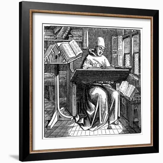 Scribe or Copyist, 15th Century-null-Framed Giclee Print