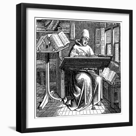 Scribe or Copyist, 15th Century-null-Framed Giclee Print