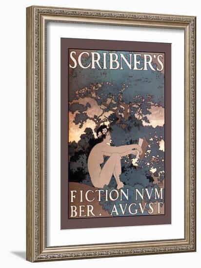 Scribner's Fiction, August 1897-Maxfield Parrish-Framed Art Print