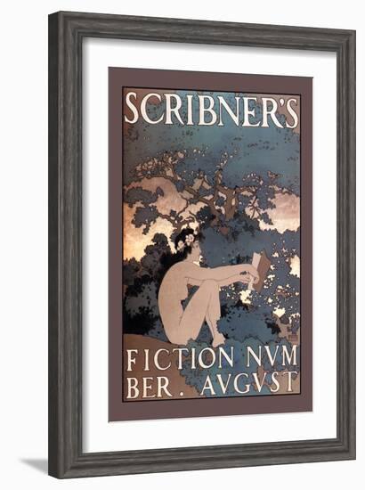 Scribner's Fiction, August 1897-Maxfield Parrish-Framed Art Print