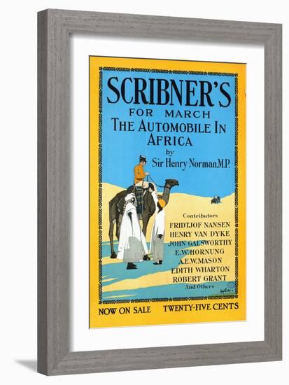 Scribner's For March, The Automobile In Africa By Sir Henry Norman, Mp.-Adolph Treidler-Framed Art Print