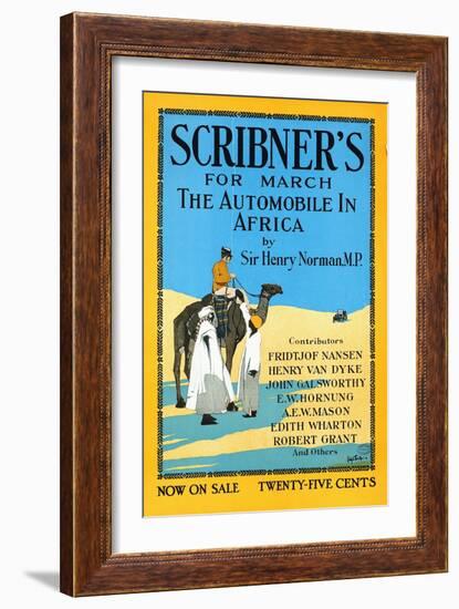 Scribner's For March, The Automobile In Africa By Sir Henry Norman, Mp.-Adolph Treidler-Framed Art Print