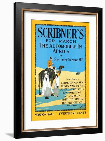 Scribner's For March, The Automobile In Africa By Sir Henry Norman, Mp.-Adolph Treidler-Framed Art Print