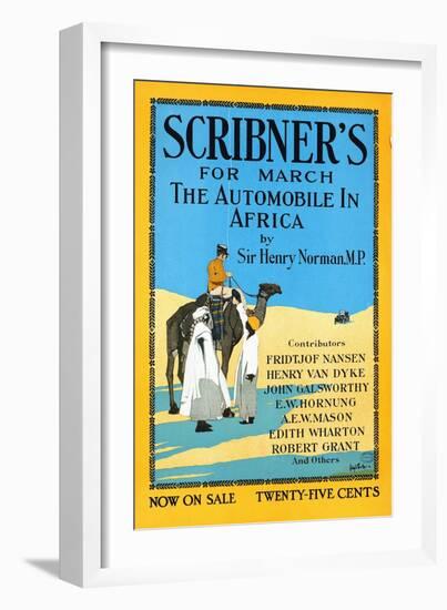 Scribner's For March, The Automobile In Africa By Sir Henry Norman, Mp.-Adolph Treidler-Framed Art Print