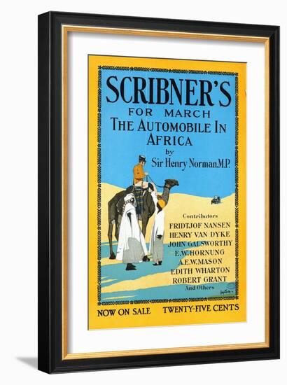 Scribner's For March, The Automobile In Africa By Sir Henry Norman, Mp.-Adolph Treidler-Framed Art Print