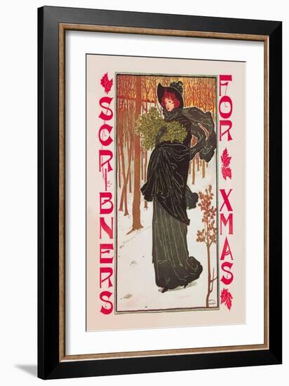 Scribner's for Xmas-Louis John Rhead-Framed Art Print