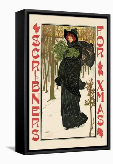 Scribners For Xmas-Louis Rhead-Framed Stretched Canvas