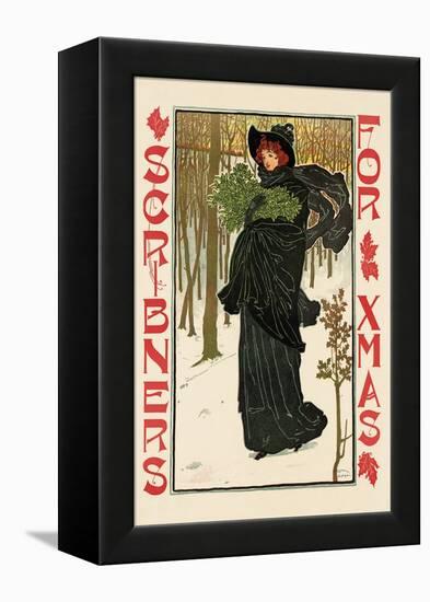 Scribners for Xmas-Louis Rhead-Framed Stretched Canvas