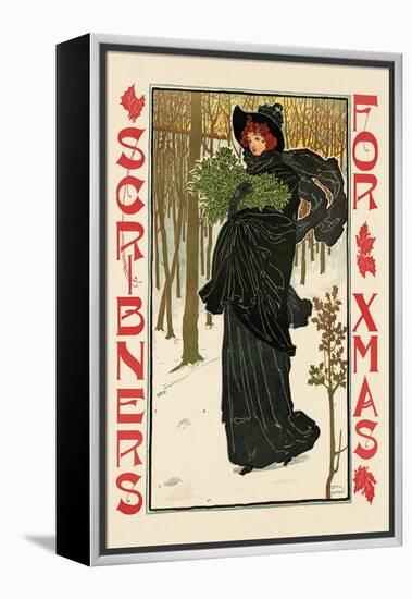 Scribners for Xmas-Louis Rhead-Framed Stretched Canvas