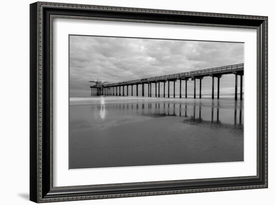 Scripps Pier BW II-Lee Peterson-Framed Photo