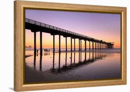 Scripps Pier, La Jolla, San Diego, California, United States of America, North America-Richard Cummins-Framed Premier Image Canvas